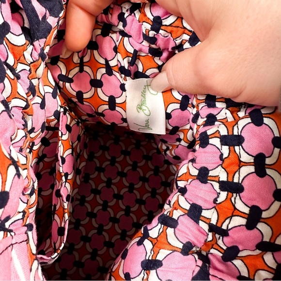 Vera Bradley Quilted Pink Floral Drawstring Small Tote Bag - Picture 7 of 7